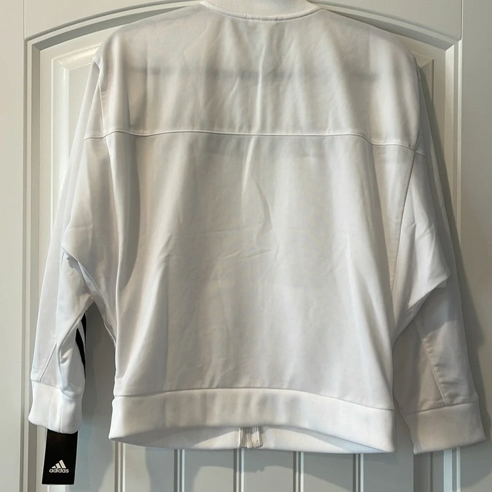 Adidas Youth Girls White Track Jacket  XL 16‎ NWT
